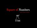 Square of any two digit Numbers