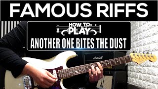 Famous Guitar Riffs: How To Play Another One Bites The Dust (Queen) Lesson + Tab
