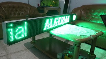 Running text 16x160Cm Hijau - Wifi Outdoor.