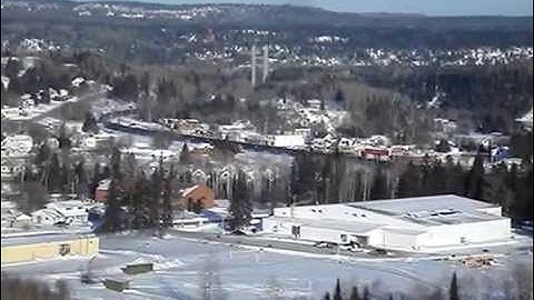 CPR TRAIN CRUISING THROUGH NIPIGON  FROM GREENMANTLE RIDGE