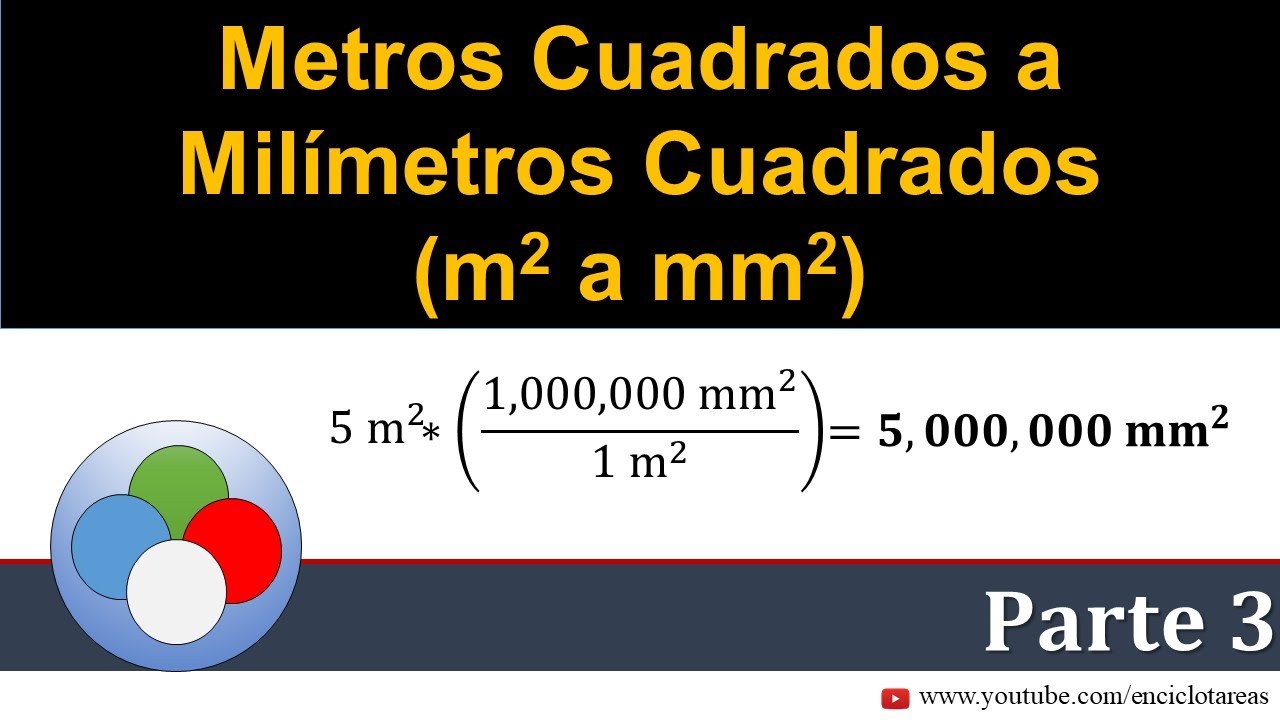 Conversión de Milímetros cuadrados a metros cuadrados (mm2 a m2) – parte 2  