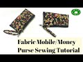 Diy simple fabric mobile purse sewing tutorialphone pouch making at home hemasbagcreations