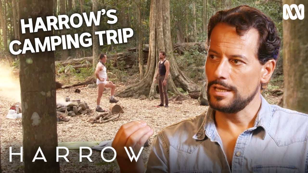 Ioan Gruffudd goes behind the scenes of Harrow's camping trip | Harrow S3