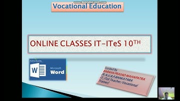 amazing video| Word Processing|| Unit-1(Part-1) || 10th Class _IT-ITeS || #amazing #technology