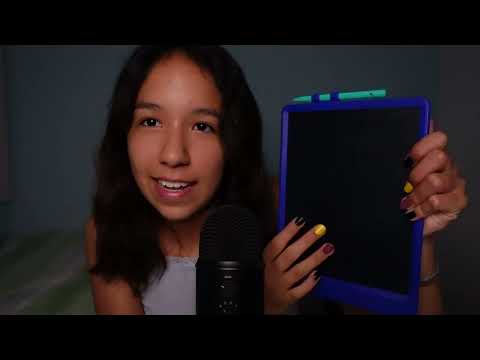 ASMR - Adivina con... esta TABLET 🤫🩷 | Juego de palabras y dibujos 🪇