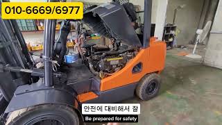 🫴집에서도 기본정비 하세요👈두산지게차 3톤3단마스트 중고디젤지게차 2019년식 더블 지게차