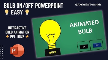Bulb ON OFF Animation in PowerPoint | Simple PowerPoint Tutorial | PowerPoint Presentation Skills