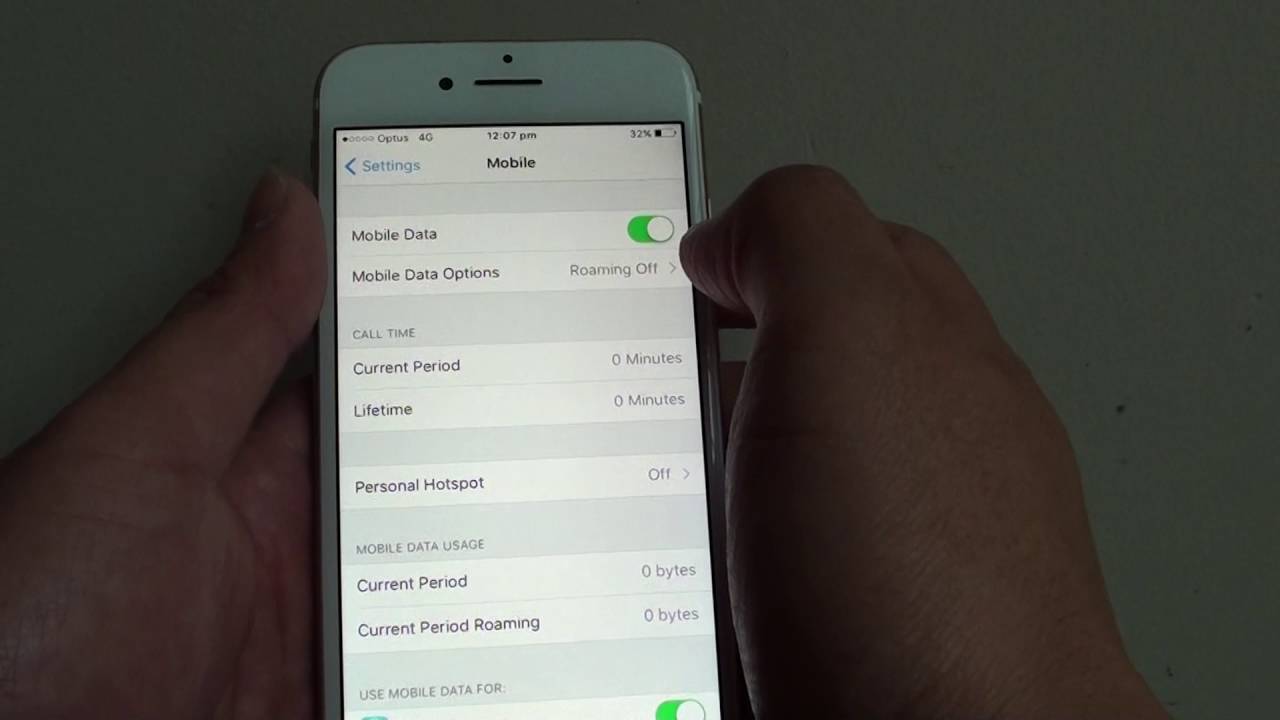 Iphone 7 How To Switch Mobile Data To 4g 3g Youtube