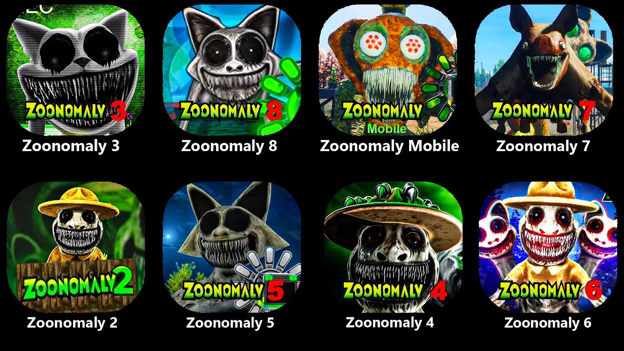Официальная полная игра Zoonomaly Mobile - Zoonomaly Mobile 2 до 8, созданная фанатами, игровой п...