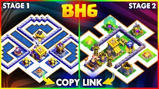 Anti 3 Star!! Builder Hall 6 (Stage 1&2) Base w/REPLAYS&LINK | New BH6 Base Anti ALL, Clash of Clans