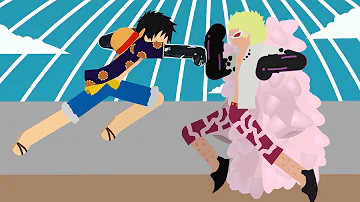 Luffy vs Doflamingo ( One Piece ) | Stick Nodes