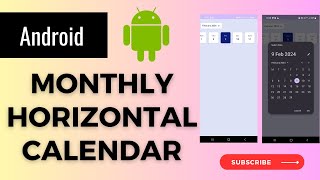 Horizontal Calendar in Android | Calendar Date Picker | Monthly Horizontal Calendar #android #kotlin