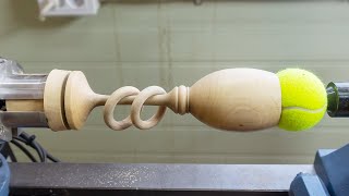 Woodturning  Goblet With Captive Rings