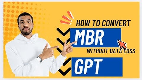 how to convert MBR to GPT without data loss fix validation error