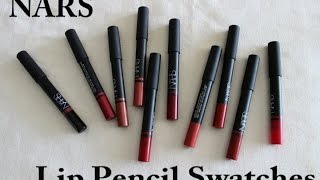 NARS Velvet Matte Lip Pencil Lipstick Swatches | PuckerUpBabe