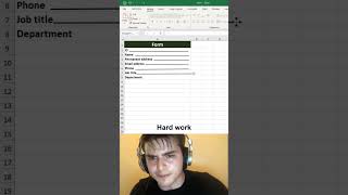 Create Forms in Excel Instantly 🔥😱#ExcelTips #Excel #Spreadsheets #MicrosoftOffice #OfficeTips