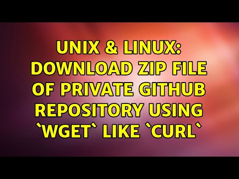 Unix & Linux: Download ZIP file of private GitHub repository using `wget` like `curl`