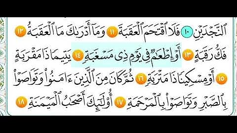سورة البلد من ( ١١ الى ٢٠ ) مكرر