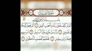 سورة الفيل بصوت ماهر المعيقلي