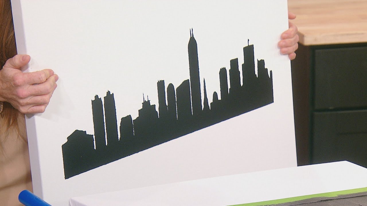 DIY Skyline Wall Art Sophisticated Enough to Hang in Your Living Room