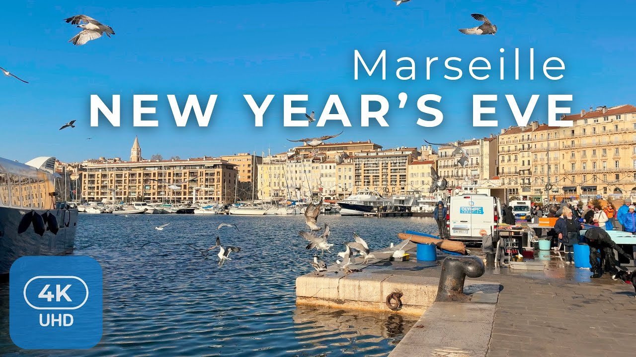 🇫🇷 Marseille New Year’s Eve | From Le Pharo to the Vieux-Port in Winter Light | 4K