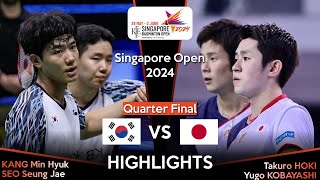 KANG Min Hyuk /SEO Seung Jae vs Takuro HOKI /Yugo KOBAYASHI | Singapore Badminton Open 2024