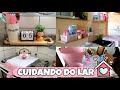 CUIDANDO DO LAR - ROTINA DO DIA - COMPRINHAS PRA LAVANDERIA - LIMPEZA PESADA NA SALA - MARYA ALVES