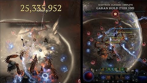 Tier 100 - Oculus Chain Lightning Conjuration - Full Dungeon Run Sorceress Diablo 4 Season Solo