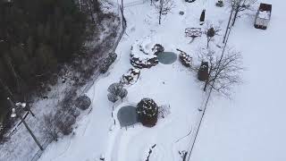 Snow Day at a Miniature Golf Course