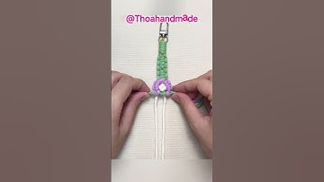 Strap Tutorial | Macrame phone strap #shorts #handmade #macrame #strap #tutorial #flowers #diy