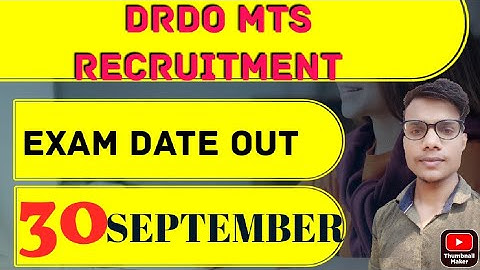 drdo mts exam date 2021