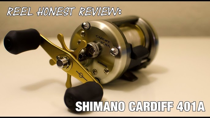 SOLD): SHIMANO Cardiff 401A Pair (Left Hand) - Upgraded Handle and Drag 