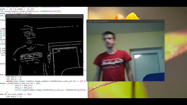 Canny edge detector - small threshold