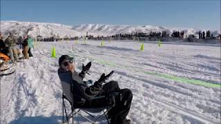 Snowmobile DRAG RACES! 2017 Arctic Man