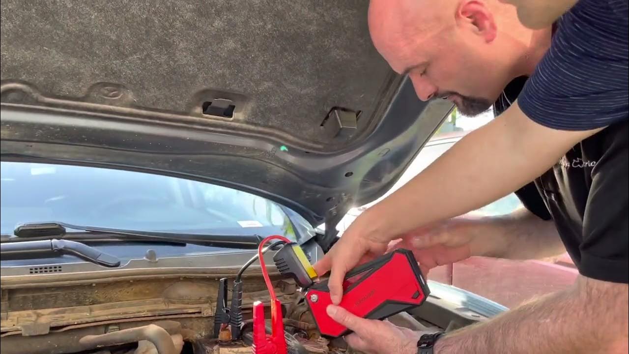 Using DBPower jump starter for the first time - YouTube