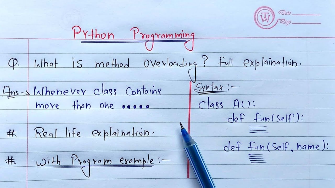 Method Overloading in Python