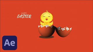 Create a 3D Cracking Easter Egg Animation in After Effects 🥚🐣 🌸🐥 Tutorial