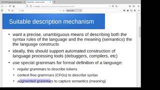 Grammars for language description