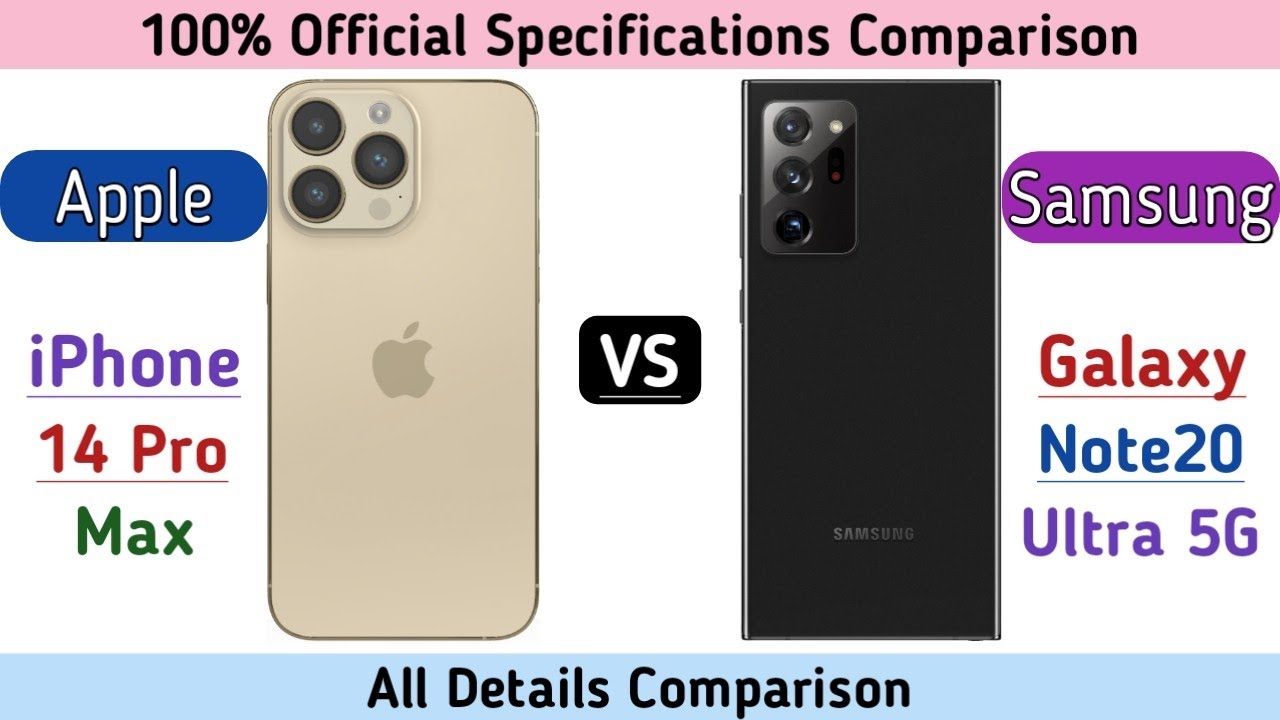Apple iphone 14 pro max vs samsung galaxy note 20 ultra 5g youtube