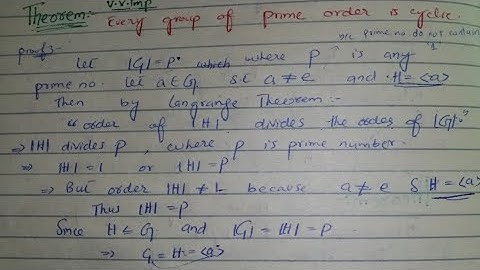 Lec-3: Theorem:Every group of prime order is cyclic | Group theory(Algebra-l) |in urdu/hindi