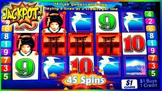 🤩 YES BABY RETRIGGERS!!! 💲BIG JACKPOT 💲‼️ GEISHA RETURNS WITH A SWEET 45 SPIN BONUS 🤯 ♥️