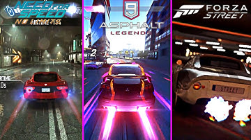 asphalt 9 legends vs need for speed no limits vs forza street Comparison
