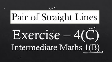 1(B) - 4(C) - Sec - I & II Pair of Straight Lines