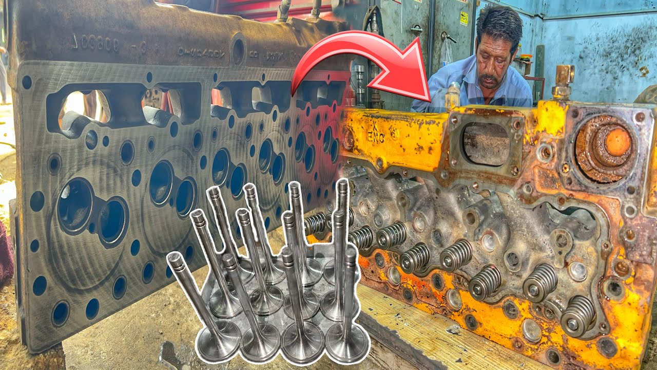 Restoration Of Old 6 Cylinder Engine Head || Dead Cylinder Head Restore ...