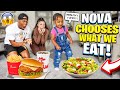 BABY NOVA CHOOSES WHAT WE EAT FOR 24 HOURS **BAD IDEA**