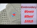 Embroidery woven wheel stitch | Hướng dẫn thêu hoa hồng mũi woven wheel stitch