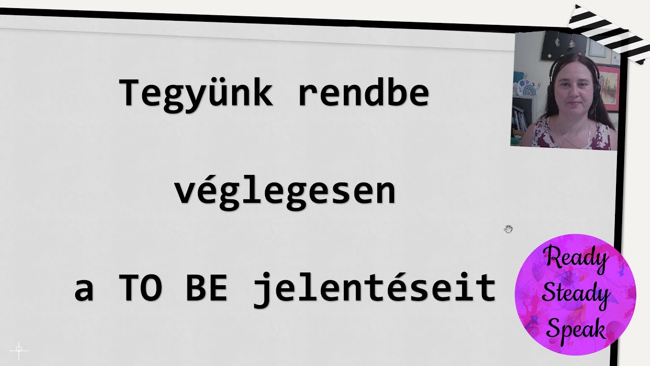 Mit jelent a TO BE???