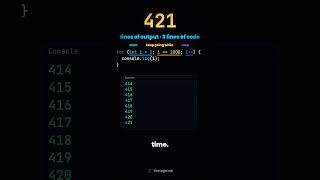 Full 1000 lines of output from 3 lines of code #javascript Update
