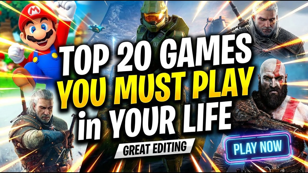 Must Lay Top 20 Must-Play Games Every Gamer Needs 🎮🔥 - YouTube