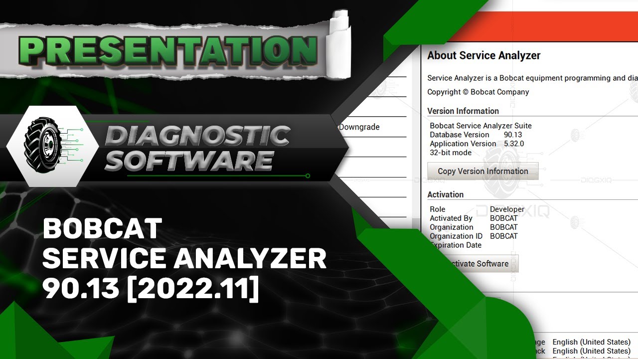 BOBCAT SERVICE ANALYZER 90.13 [2022.11] SUPPORT 👨‍💻 YouTube